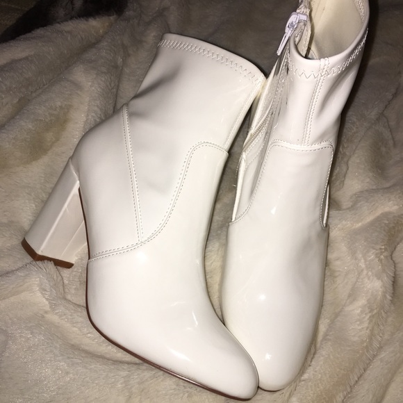 white pleather shoes